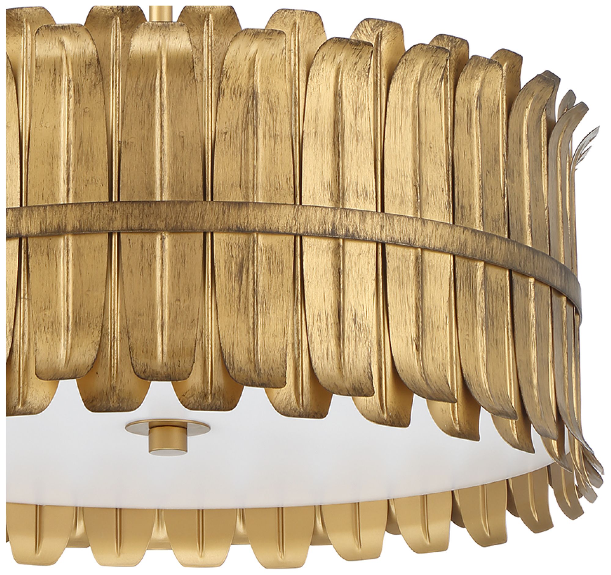 Hunter Valdaz Brushed Luxe Gold with Frosted Glass 3 Light Pendant