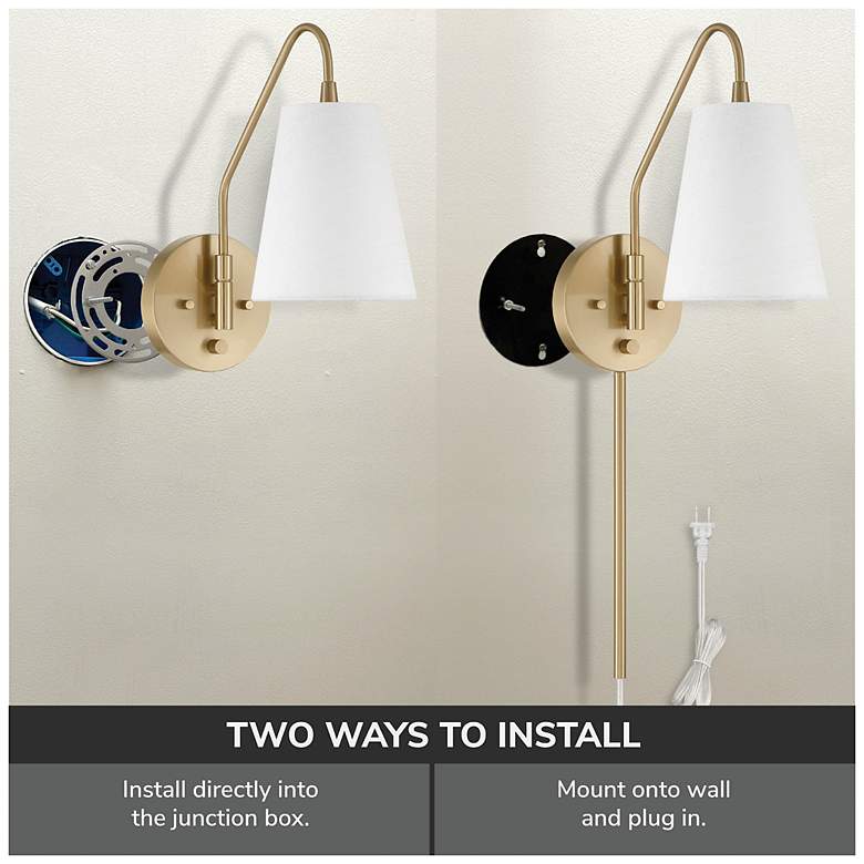 Image 4 Hunter Valley Park Alturas Gold 1 Light Large Sconce Wall Light Fixture more views