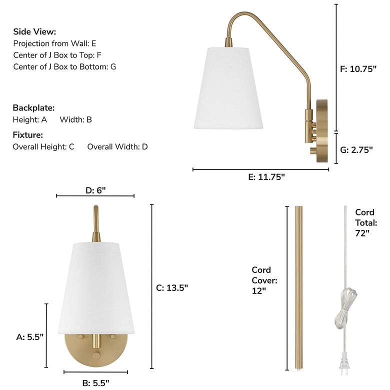 Image 5 Hunter Valley Park Alturas Gold 1 Light Large Sconce Wall Light Fixture more views