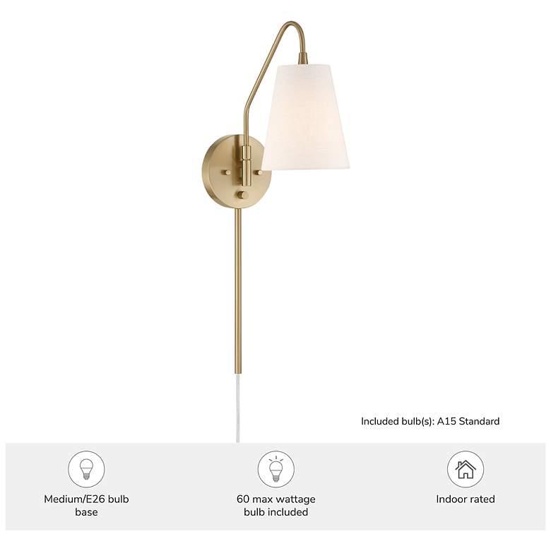 Image 6 Hunter Valley Park Alturas Gold 1 Light Large Sconce Wall Light Fixture more views