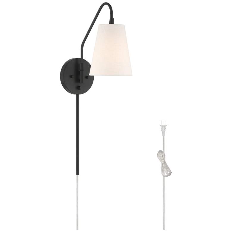 Image 2 Hunter Valley Park Matte Black 1 Light Large Sconce Wall Light Fixture