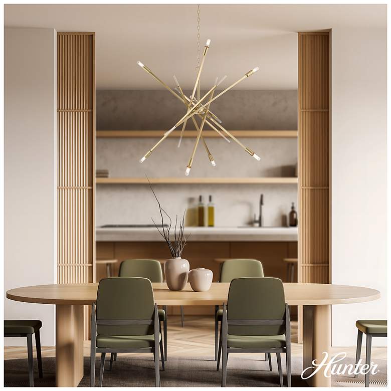 Image 3 Hunter Vicontessa Alturas Gold 8 Light Large Chandelier more views