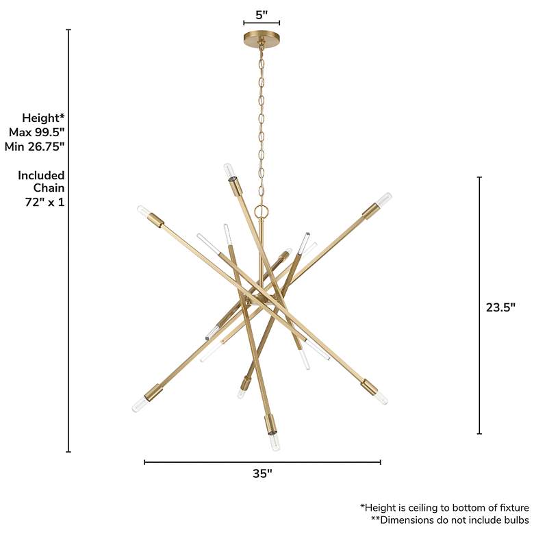Image 4 Hunter Vicontessa Alturas Gold 8 Light Large Chandelier more views