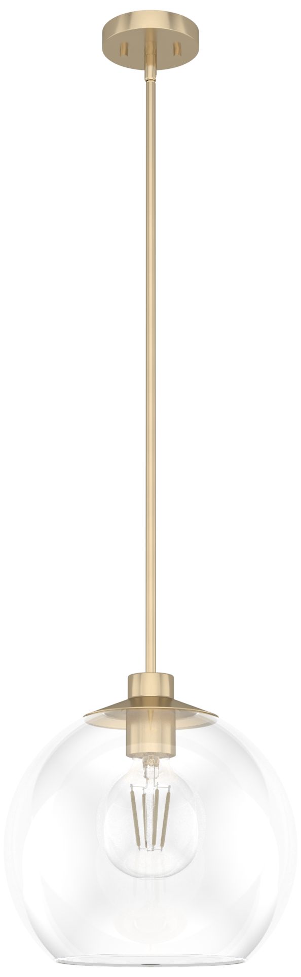 Hunter Xidane Alturas Gold with Clear Glass 1 Light Pendant