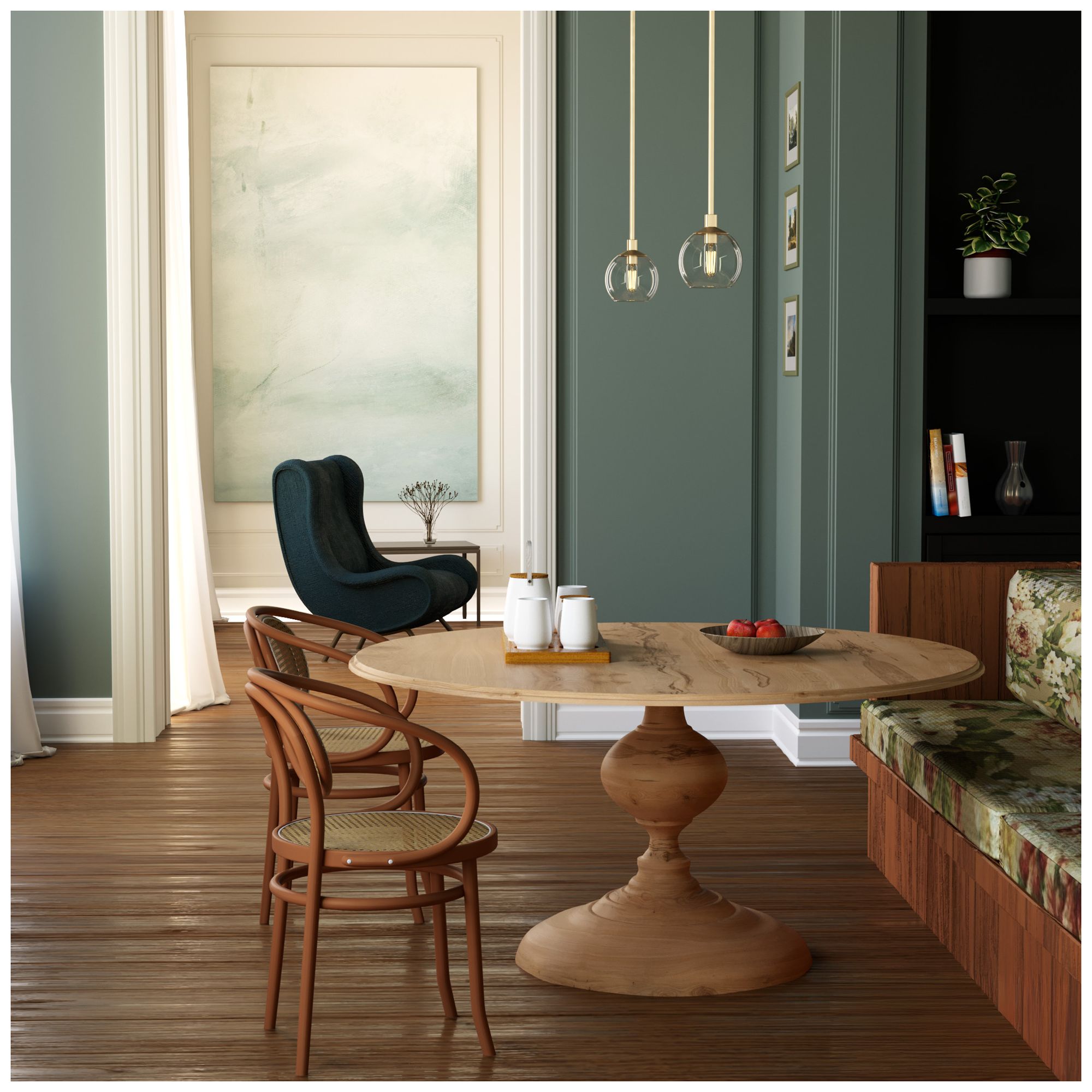 Image 2 Hunter Xidane Alturas Gold with Clear Glass 1 Light Pendant more views