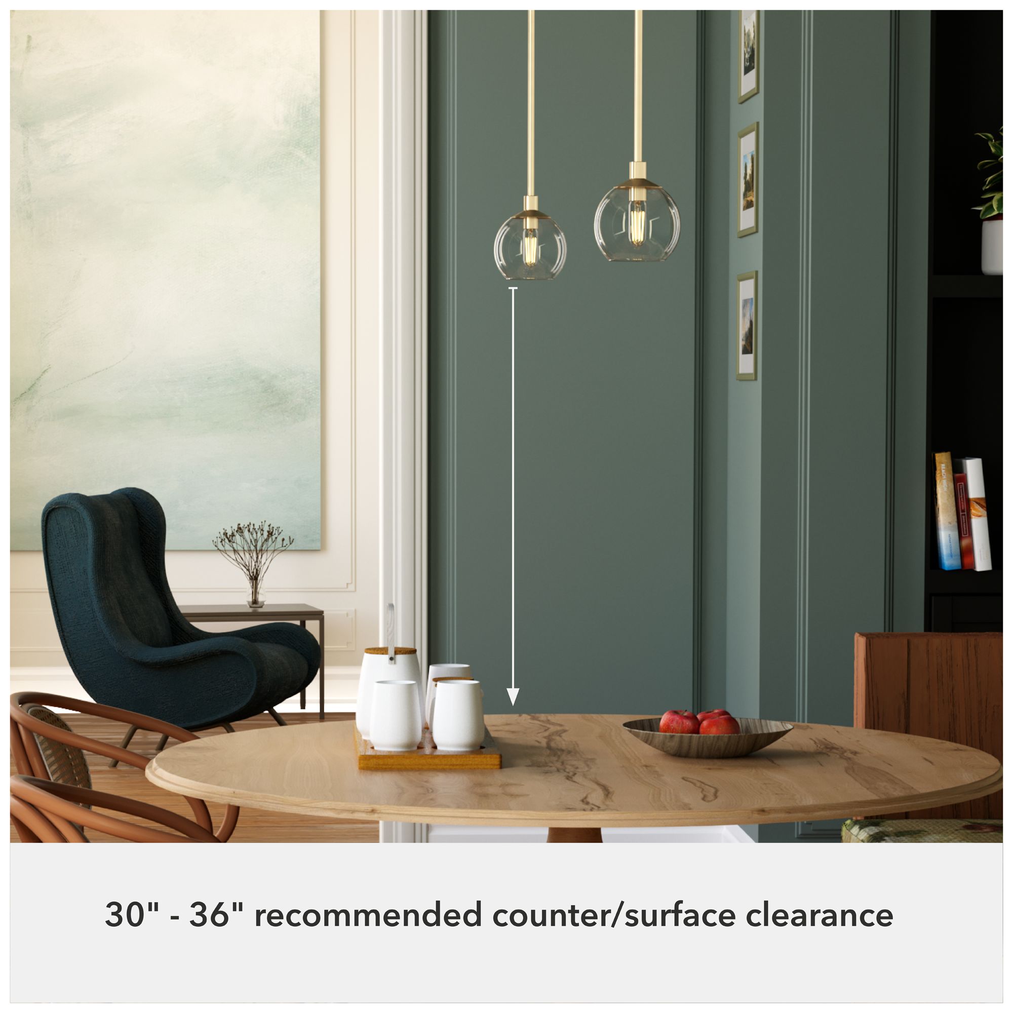 Image 4 Hunter Xidane Alturas Gold with Clear Glass 1 Light Pendant more views