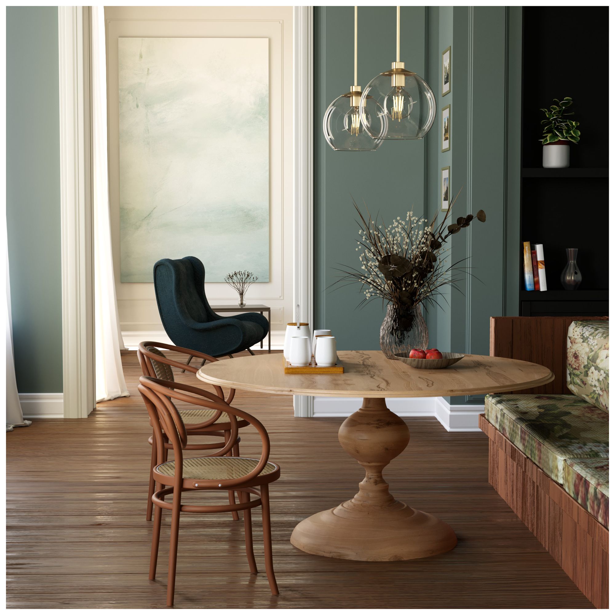 Image 2 Hunter Xidane Alturas Gold with Clear Glass 1 Light Pendant more views