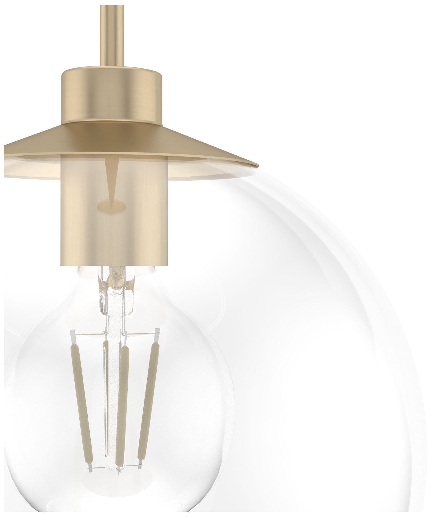 Image 7 Hunter Xidane Alturas Gold with Clear Glass 1 Light Pendant more views