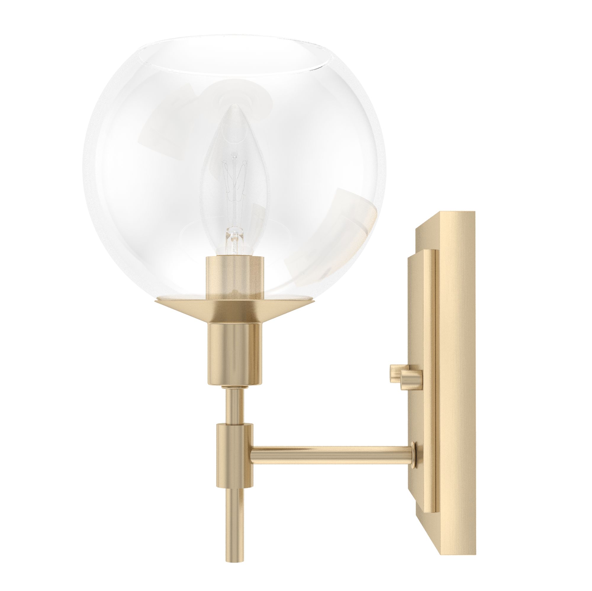 Image 4 Hunter Xidane Alturas Gold with Clear Glass 1 Light Sconce more views