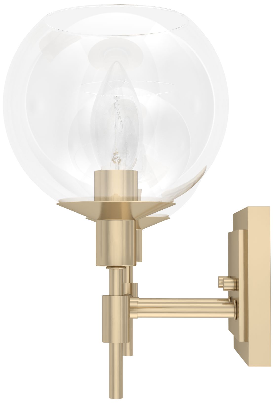 Image 3 Hunter Xidane Alturas Gold with Clear Glass 2 Light Bathroom Vanity more views