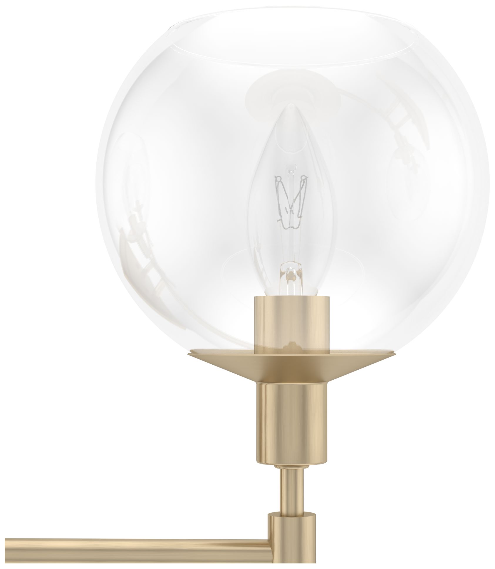 Image 2 Hunter Xidane Alturas Gold with Clear Glass 3 Light Bathroom Vanity more views