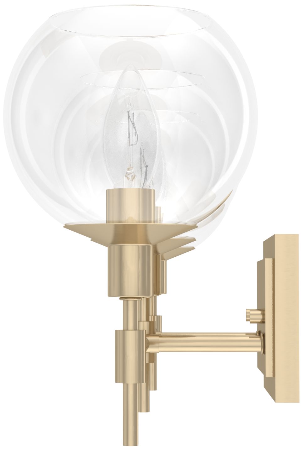 Image 3 Hunter Xidane Alturas Gold with Clear Glass 3 Light Bathroom Vanity more views
