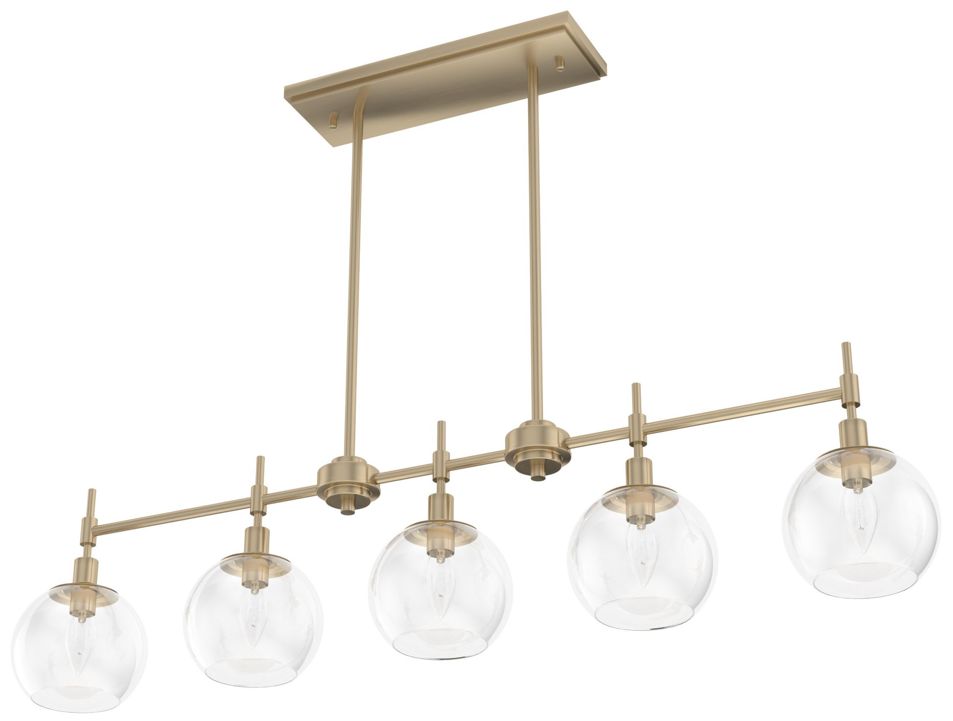 Hunter Xidane Alturas Gold with Clear Glass 5 Light Chandelier