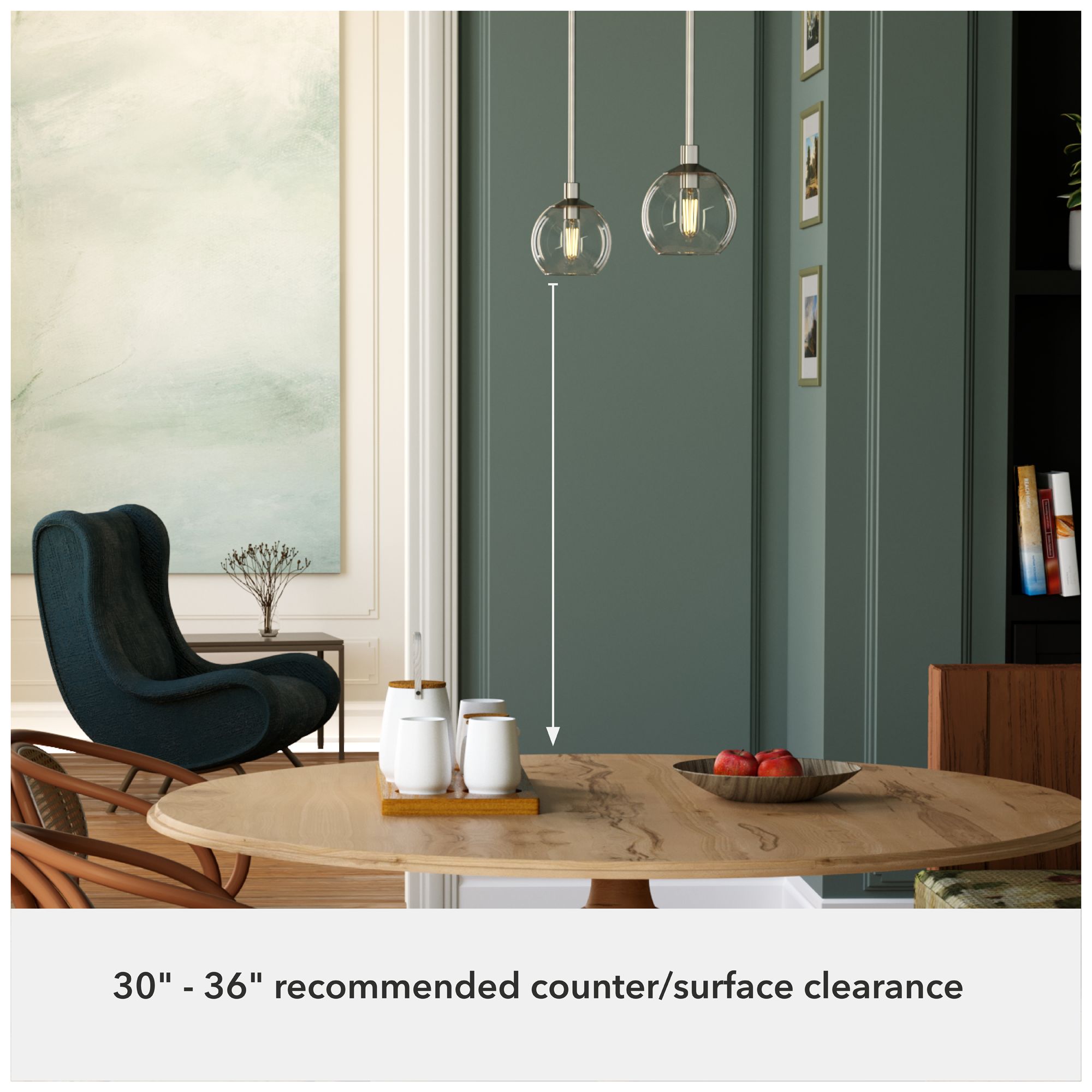 Image 4 Hunter Xidane Brushed Nickel with Clear Glass 1 Light Pendant more views