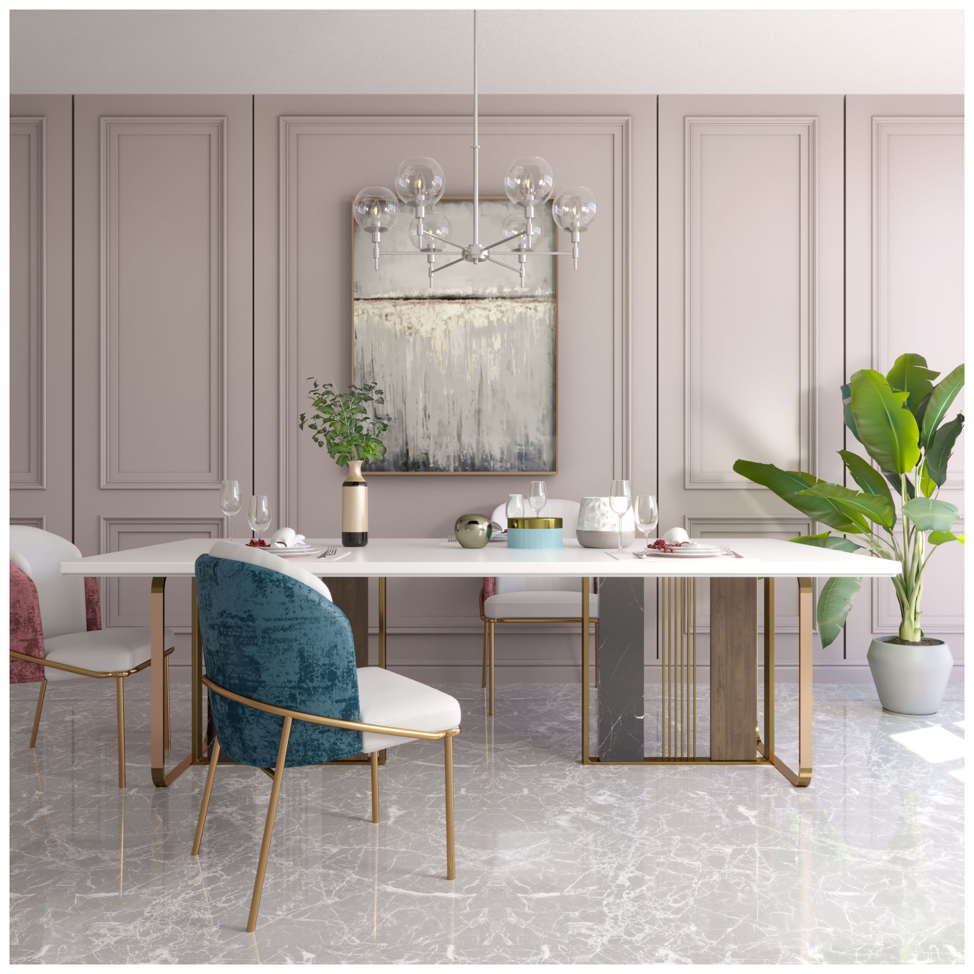 Image 4 Hunter Xidane Brushed Nickel with Clear Glass 6 Light Chandelie more views