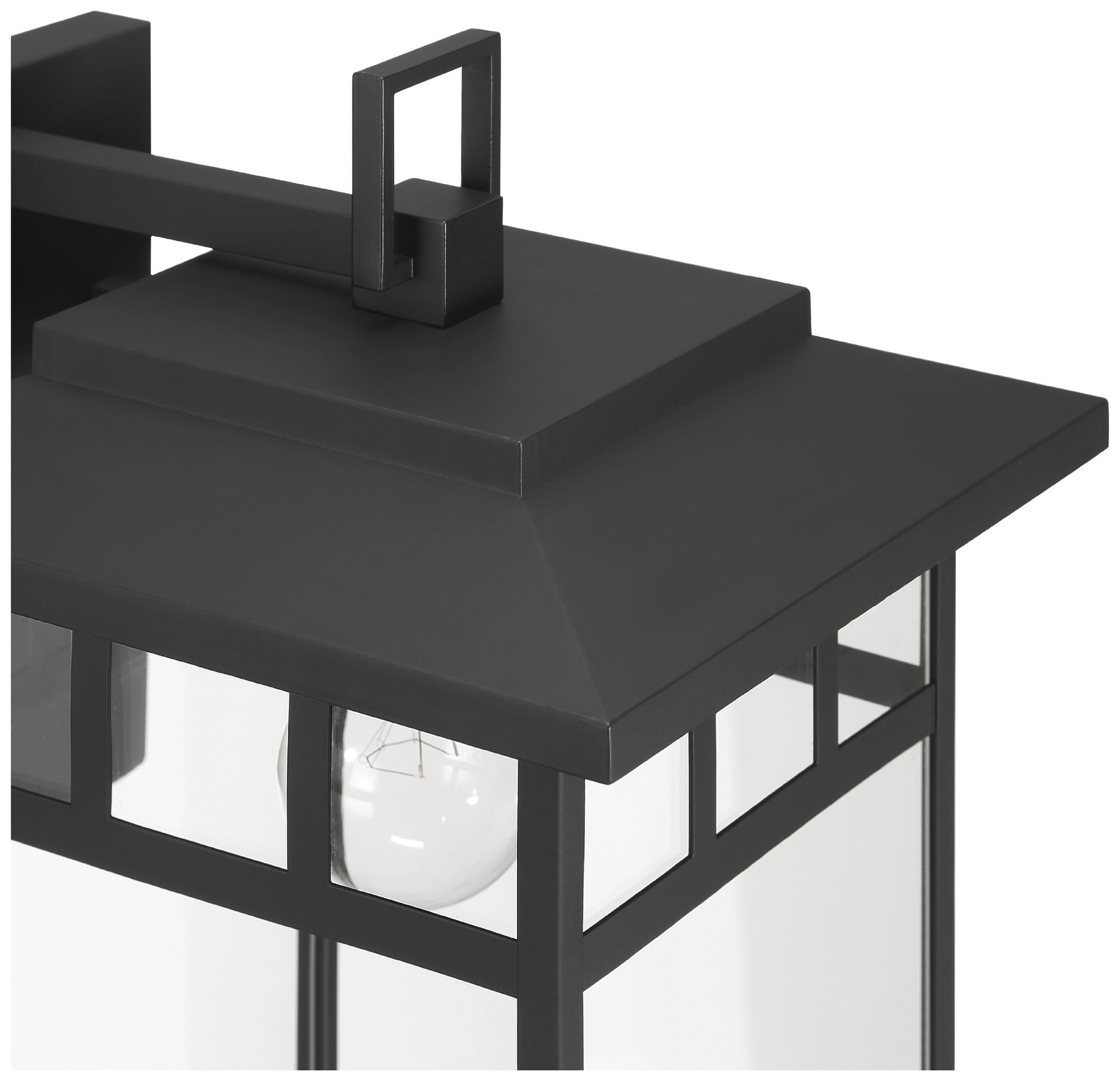 Image 7 Hunter Yancy House Matte Black Outdoor 1 Light Large 17 Inch Wall Light more views