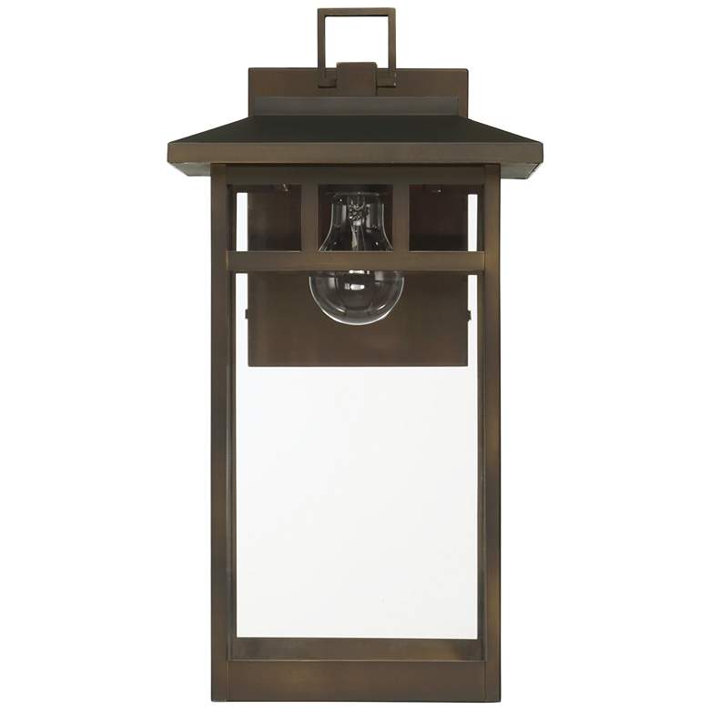 Image 1 Hunter Yancy House Matte Bronze Outdoor 1 Light Large 17 Inch Wall Light