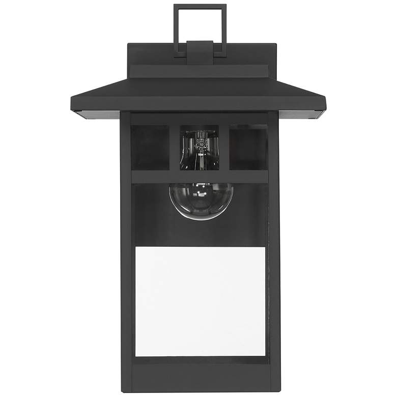 Image 1 Hunter Yancy HouseMatte Black Outdoor 1 Light Medium 14 Inch Wall Light