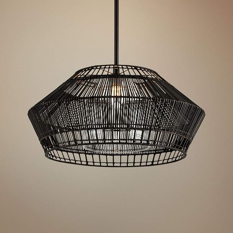 Image 1 Hunters Point 28" Wide Dark Espresso Pendant Light