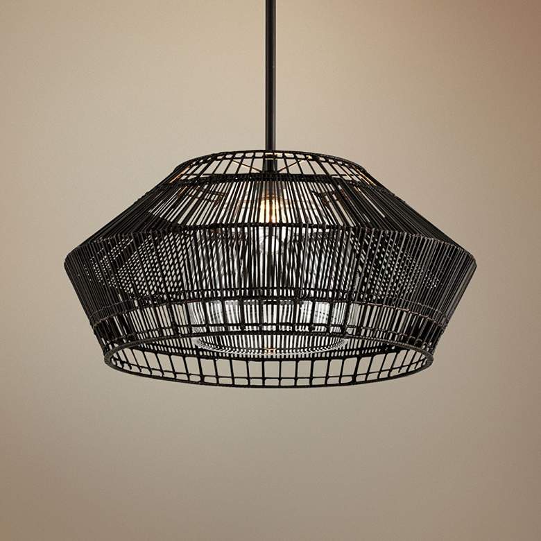 Image 1 Hunters Point 28 inch Wide Dark Espresso Pendant Light