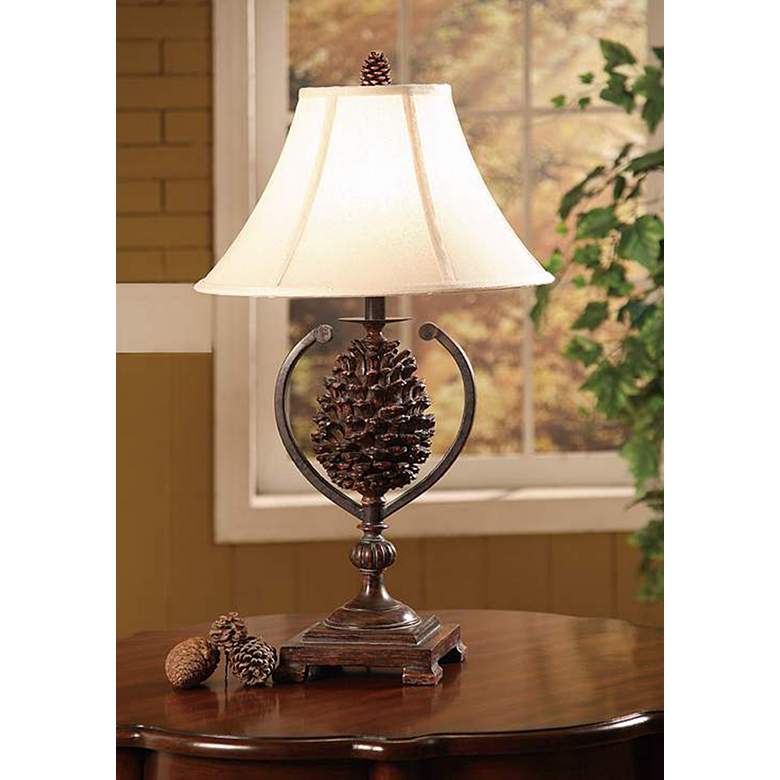 Image 1 Hunters Walk Pine Cone Table Lamp