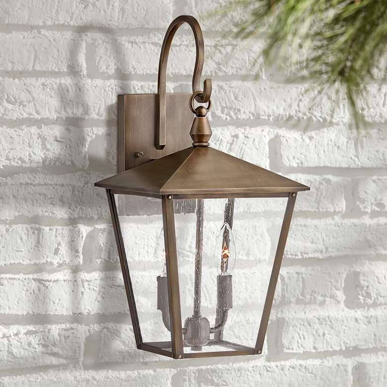 Image 1 Huntersfield 18 3/4 inch High Burnished Bronze Outdoor Wall Light