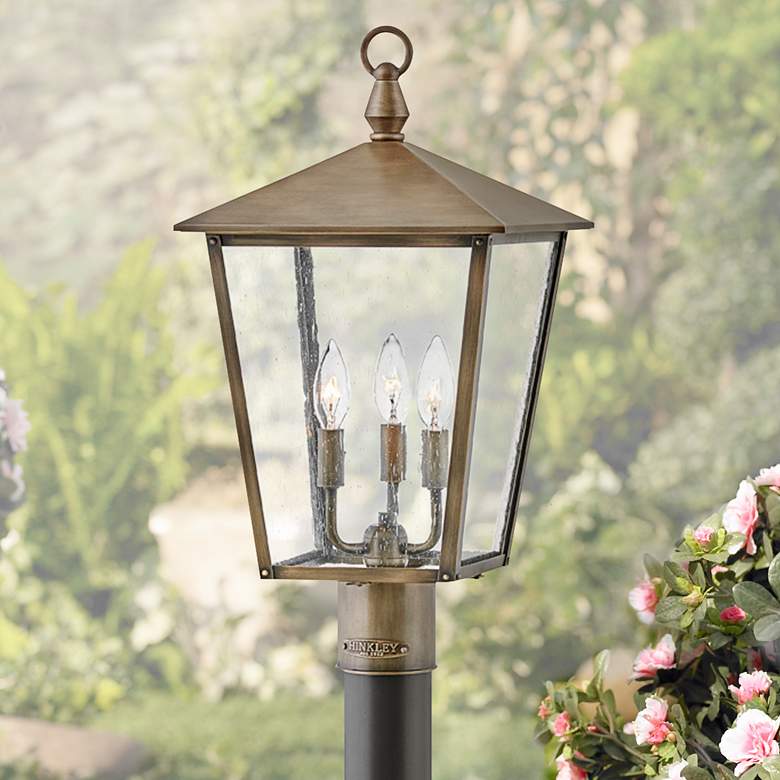 Image 1 Huntersfield 20 3/4"H Burnished Bronze Outdoor Post Light