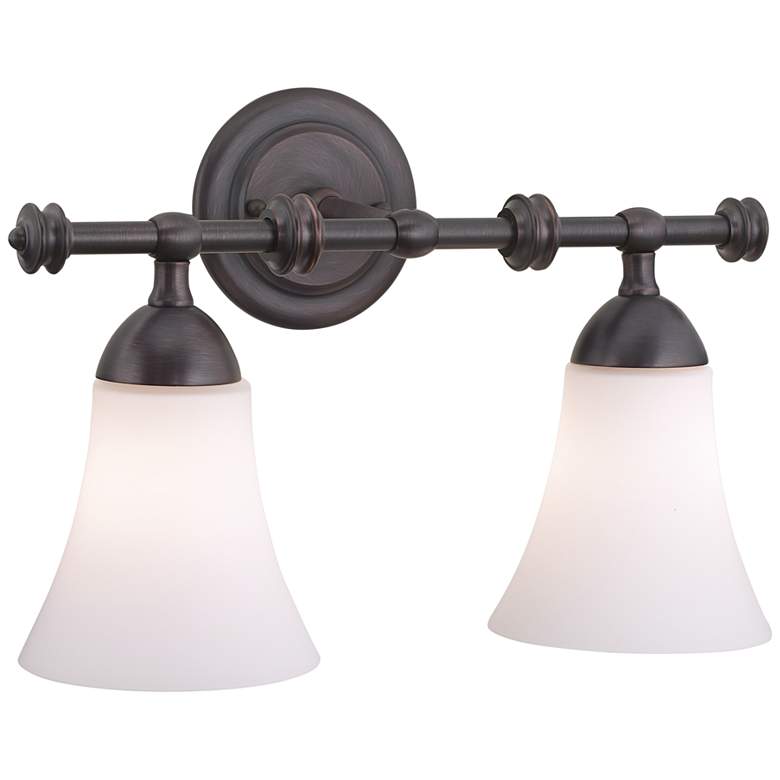 Image 1 Huntingdon 10 1/2" High Aged Copper 2-Light Wall Sconce