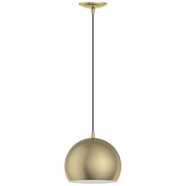 Image 1 Huntington 1 Light Antique Brass Pendant