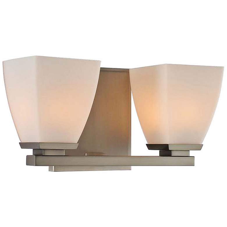 Image 1 Huntington 11 inch Wide Satin Nickel 2-Light Bath Light