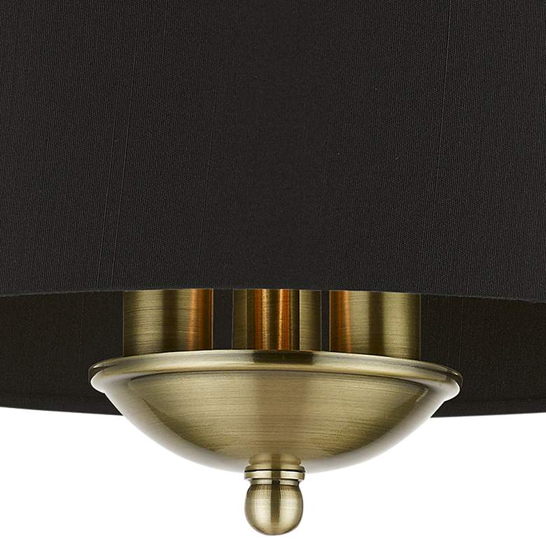 Image 4 Huntington 12" Wide Brass Steel 3-Light Ceiling Light more views