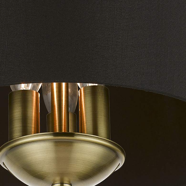 Image 5 Huntington 12" Wide Brass Steel 3-Light Ceiling Light more views