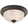 Huntington 13" Wide 2-Light Flush Mount - Oil Rubbed Bronze