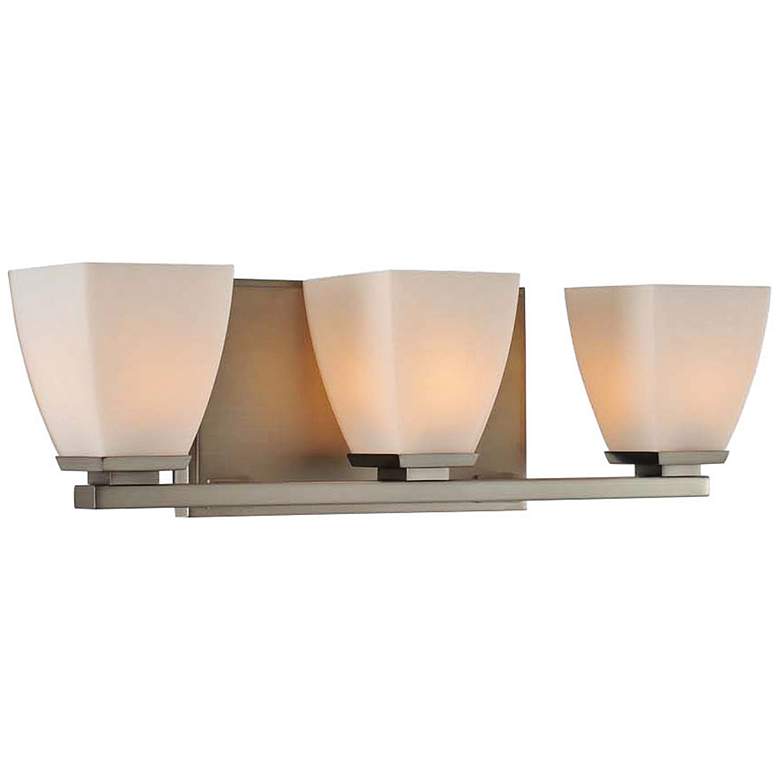 Image 2 Huntington 18 1/2 inch Wide Satin Nickel 3-Light Bath Light