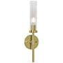 2_Huntington 18" High Light Antique Brass Wall Sconce With Ribbed Glass