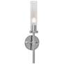 2_Huntington 18" High Satin Nickel Wall Sconce With Clear Ribbed Glass S