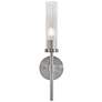 3_Huntington 18" High Satin Nickel Wall Sconce With Clear Ribbed Glass S more views