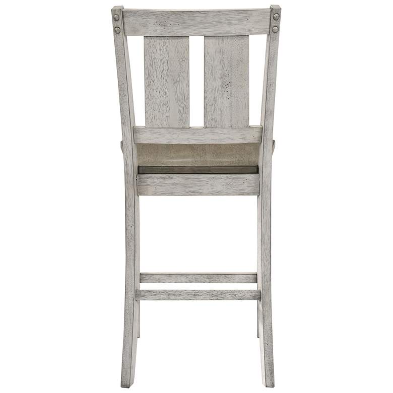 Image 4 Huntington 23 1/4" Brown White Wood Counter Stools Set of 2 more views