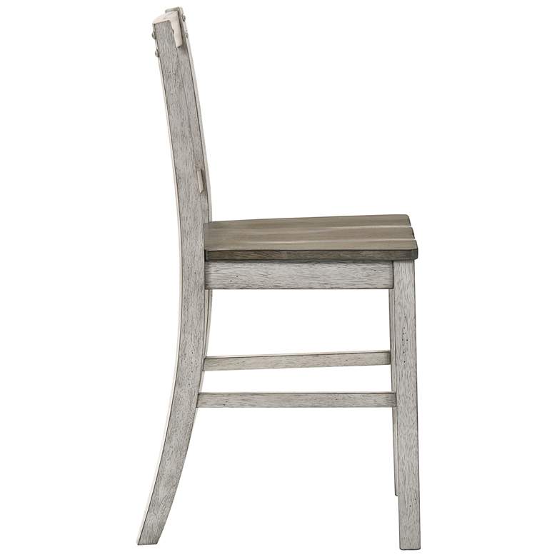 Image 5 Huntington 23 1/4" Brown White Wood Counter Stools Set of 2 more views