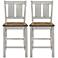 Huntington 23 1/4" Oak White Wood Counter Stools Set of 2