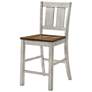 3_Huntington 23 1/4" Oak White Wood Counter Stools Set of 2 more views