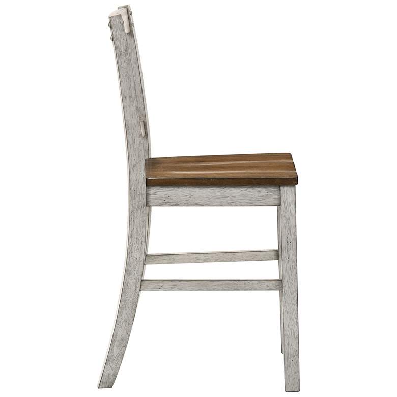 Image 4 Huntington 23 1/4" Oak White Wood Counter Stools Set of 2 more views
