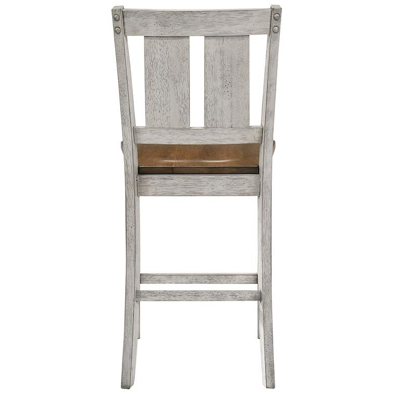 Image 5 Huntington 23 1/4" Oak White Wood Counter Stools Set of 2 more views