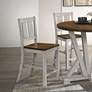 6_Huntington 23 1/4" Oak White Wood Counter Stools Set of 2 more views