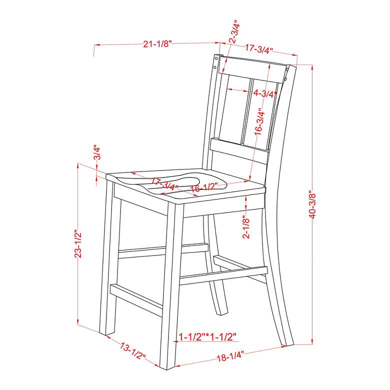 Image 7 Huntington 23 1/4" Oak White Wood Counter Stools Set of 2 more views