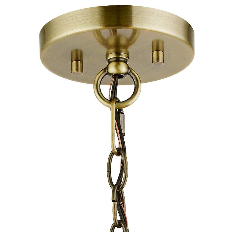 Image 6 Huntington 23" Wide Antique Brass 5-Light Drum Pendant more views