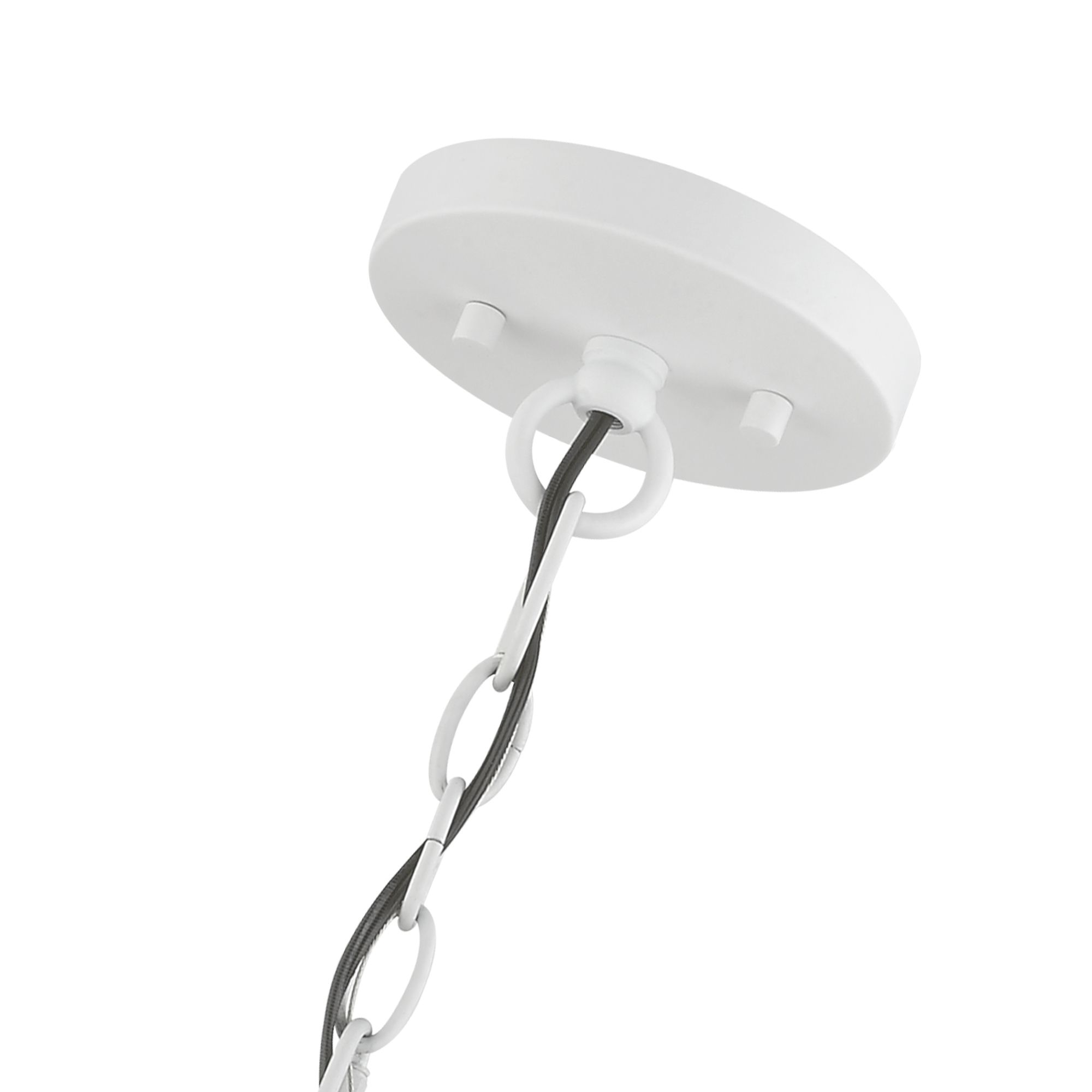 Huntington 23" Wide White 5-Light Drum Shade Chandelier in scene