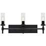 3_Huntington 24" Wide Black Vanity With Clear Ribbed Glass Shade more views