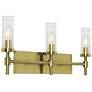 2_Huntington 24" Wide Light Antique Brass Vanity With Ribbed Glass Shade