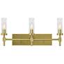 3_Huntington 24" Wide Light Antique Brass Vanity With Ribbed Glass Shade more views